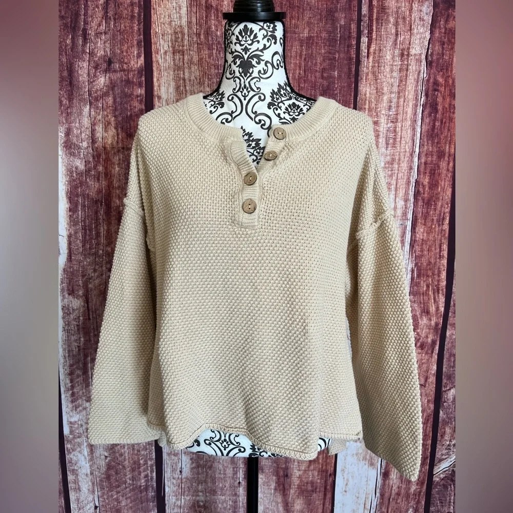 Free People FP Beach | Waffle Knit Henley